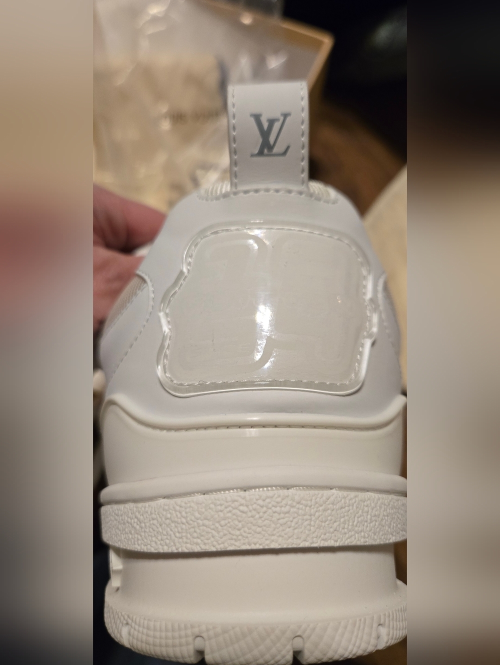 Louis Vuitton Mens White LV Skater Sneakers - Picture 9 of 11